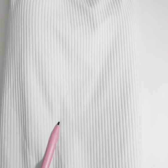 Flaws Andie Swim Women's Tulum White Ribbed Swimsuit Large Tall Long Torso 5175 - Picture 9 of 11